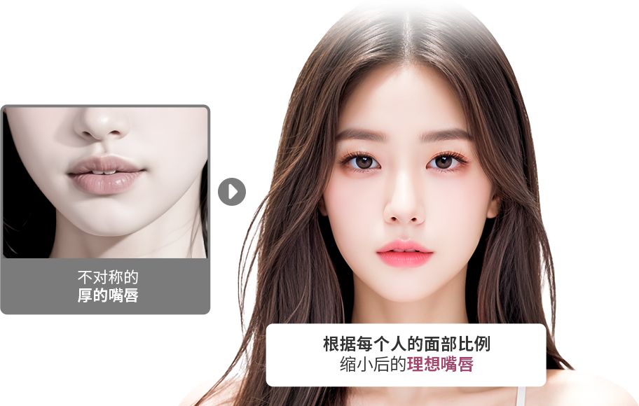 嘴角整形示意图